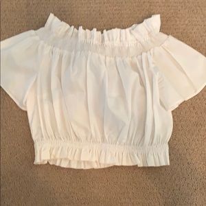 Over the shoulder crop top
